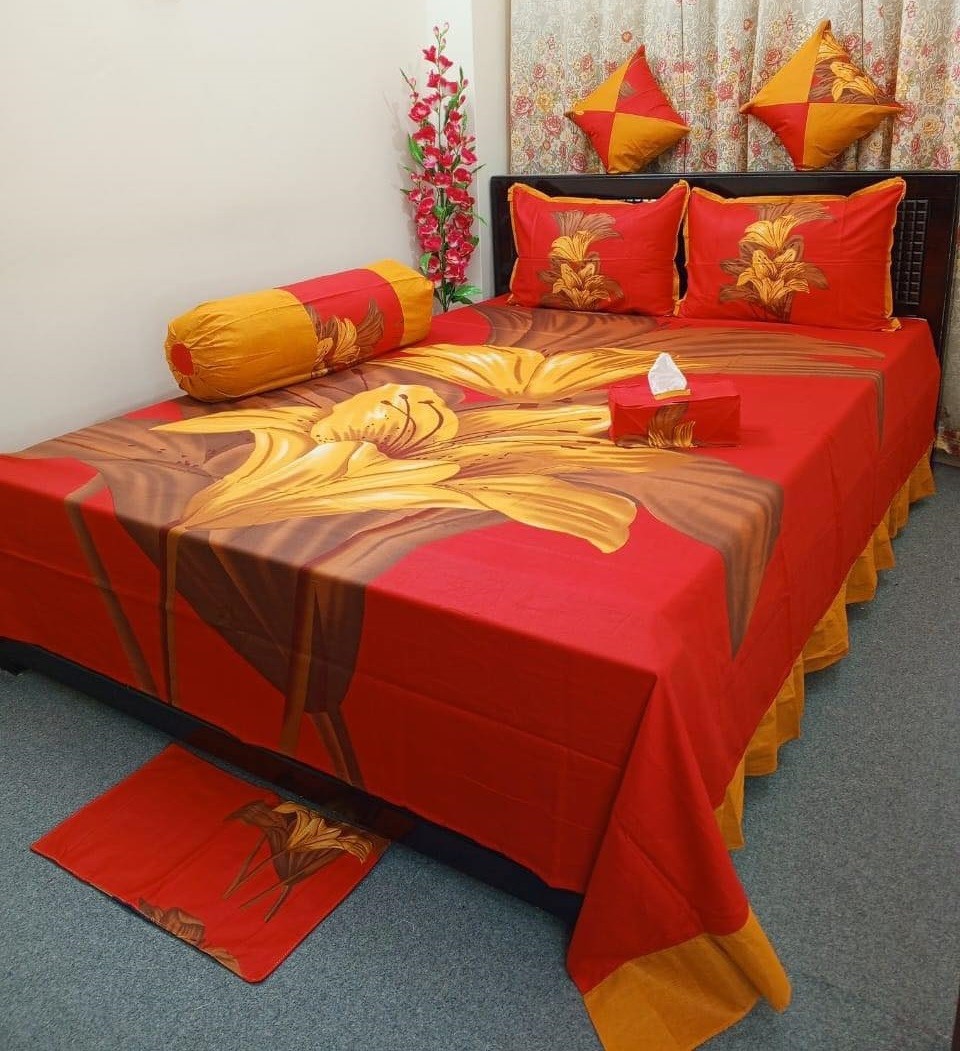 8 pieces king size Panel Bedcover set