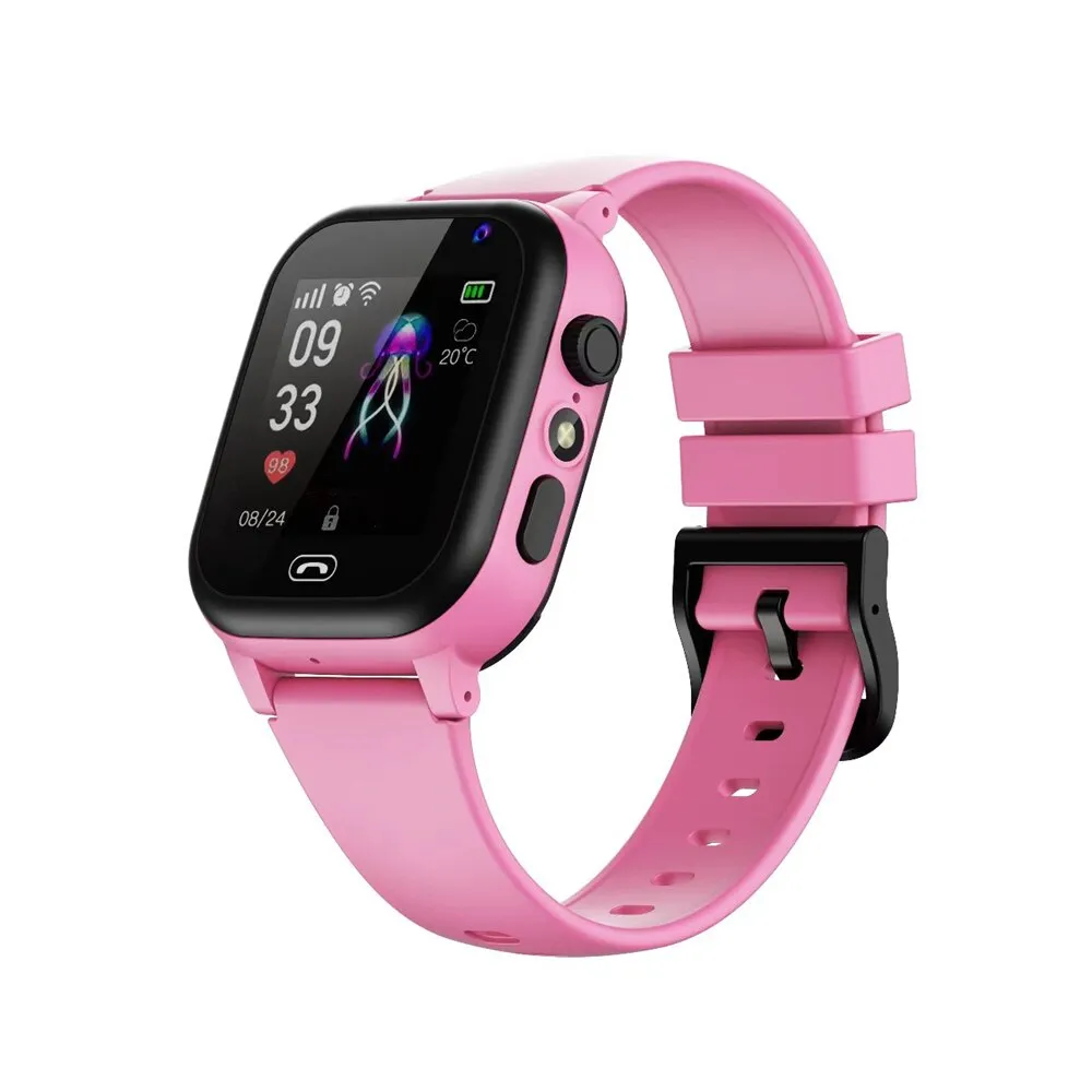 SIM Supported Kids Smart Watch (Smart2024 C005) – Pink Color