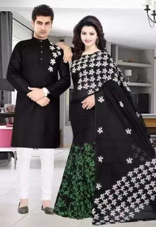 Occasional Dress, Couple Set, Matching Dress, Traditionally Dress for Sari & Panjabi