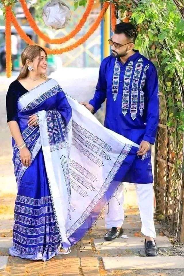 Occasional Dress, Couple Set, Matching Dress, Traditionally Dress for Sari & Panjabi