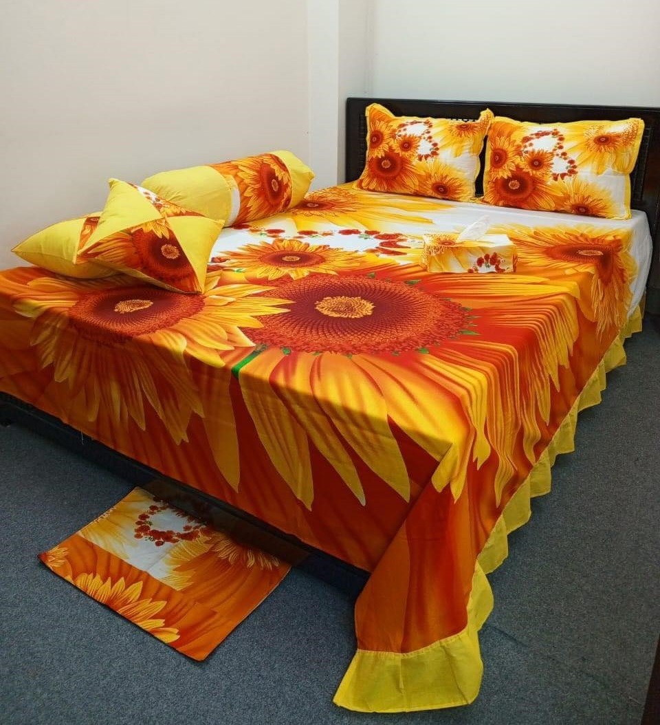 8 pieces king size Panel Bedcover set